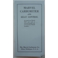 MARVEL CARBURETOR & HEAT CONTROL INSTRUCTION BOOK & PARTS LIST 1922 BUICK (901.MarvData)
